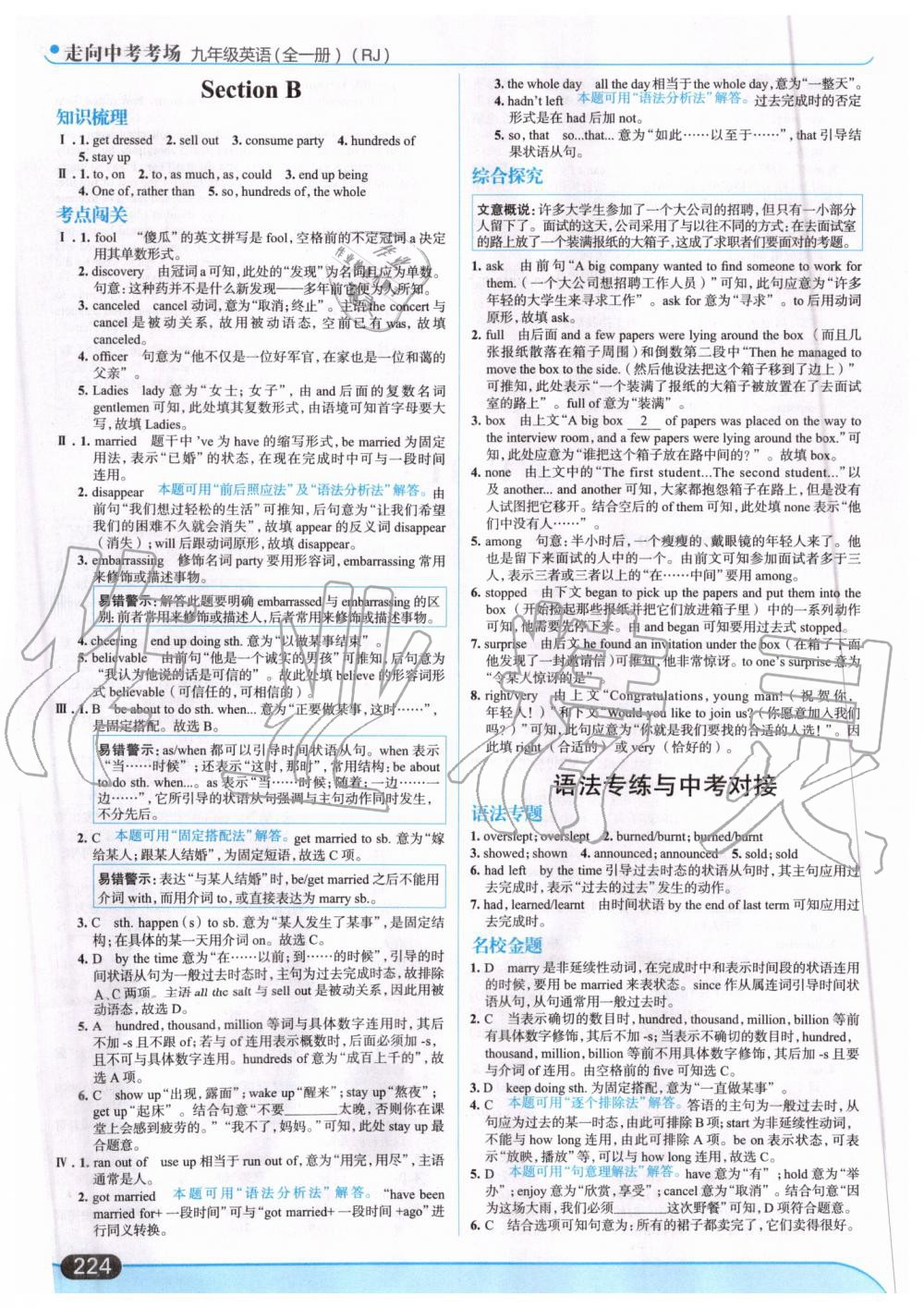 2019年走向中考考場(chǎng)九年級(jí)英語全一冊(cè)人教版 第38頁