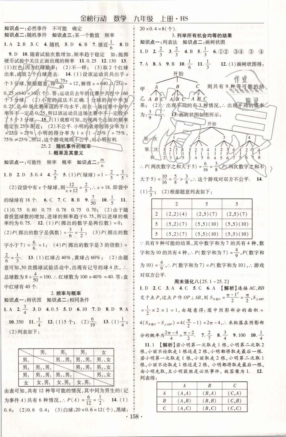 2019年金榜行動課時導(dǎo)學(xué)案九年級數(shù)學(xué)上冊華師大版 第14頁