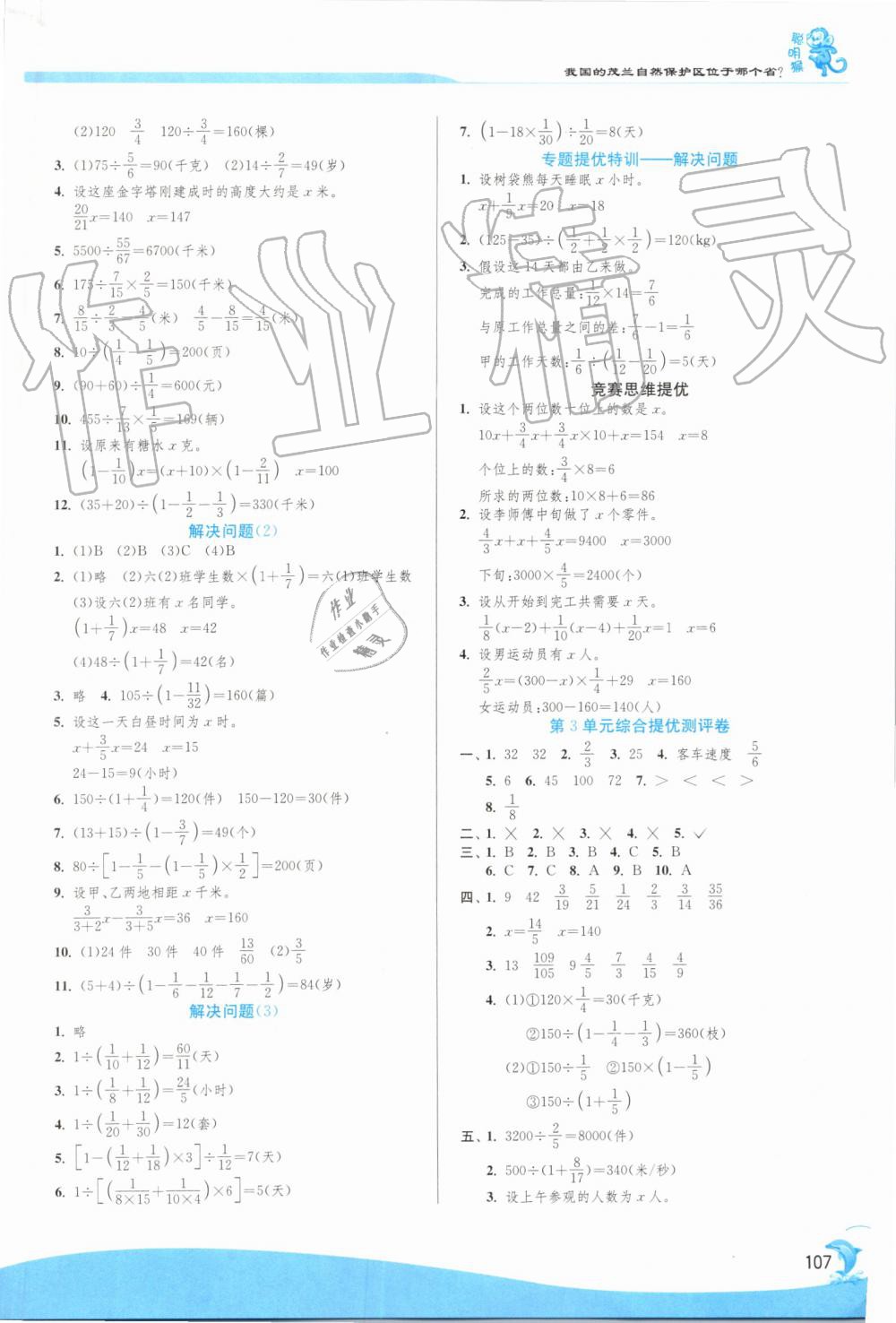 2019年實(shí)驗(yàn)班提優(yōu)訓(xùn)練六年級(jí)數(shù)學(xué)上冊(cè)人教版 第5頁