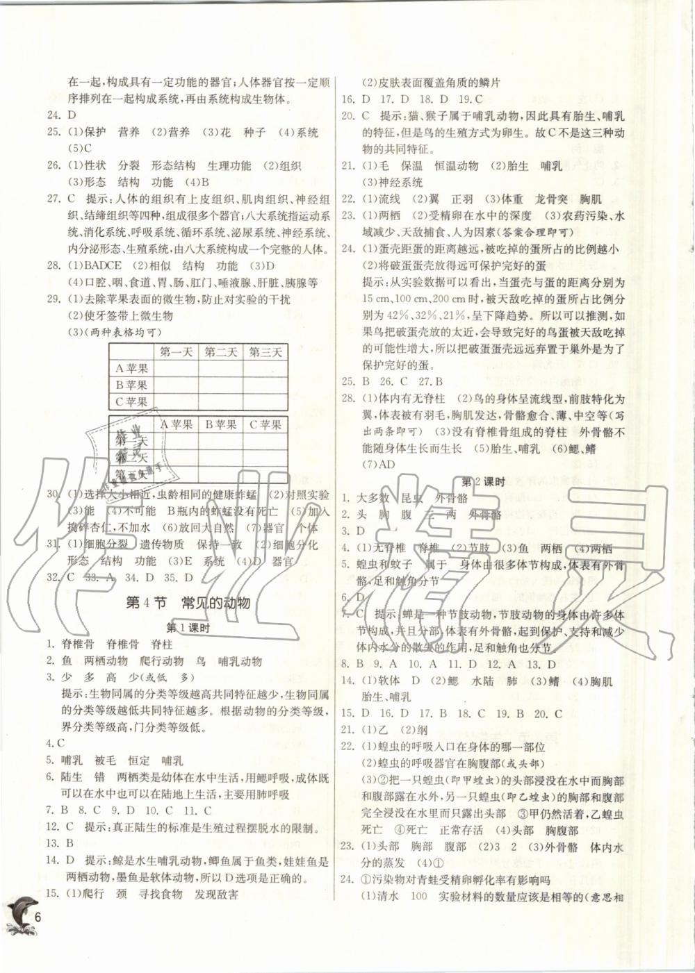 2019年實(shí)驗(yàn)班提優(yōu)訓(xùn)練七年級科學(xué)上冊浙教版 第6頁