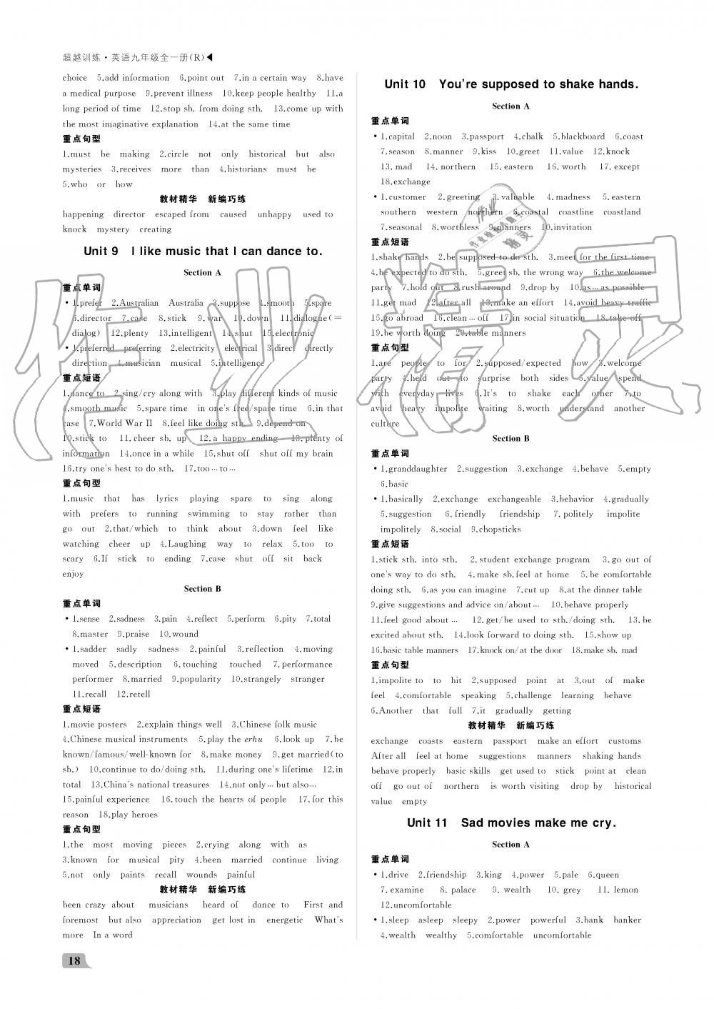 2019年超越訓(xùn)練九年級(jí)英語(yǔ)全一冊(cè)人教版 第18頁(yè)