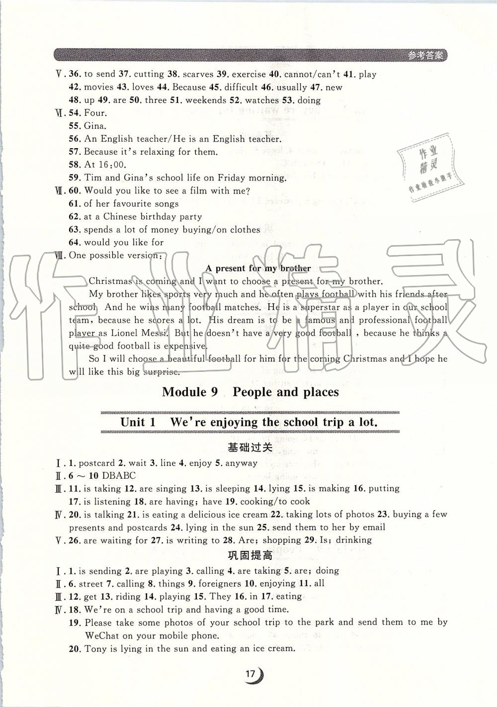 2019年點(diǎn)石成金金牌每課通七年級(jí)英語(yǔ)上冊(cè)外研版 第17頁(yè)