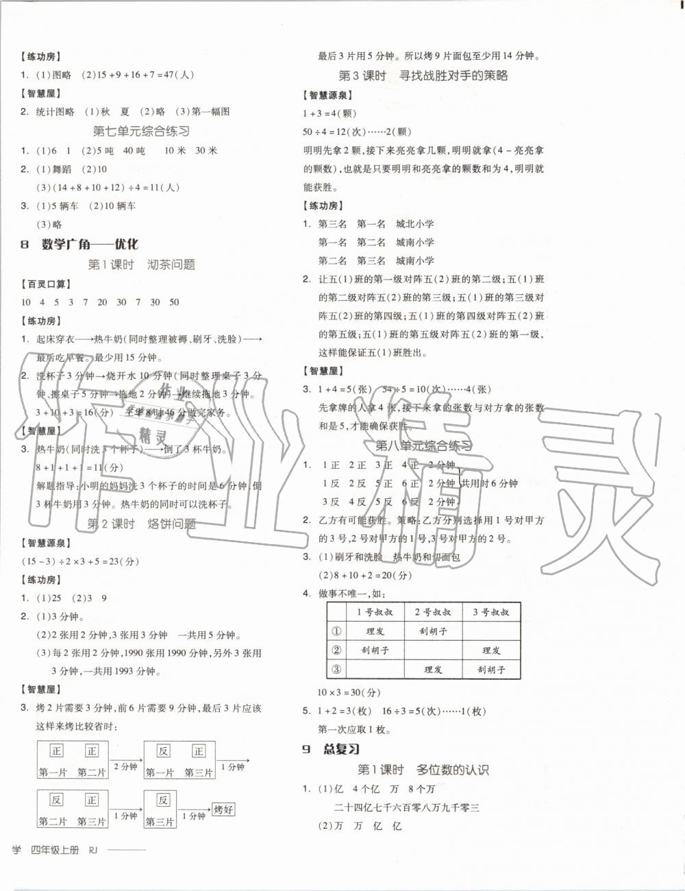 2019年全品學(xué)練考四年級數(shù)學(xué)上冊人教版 第12頁