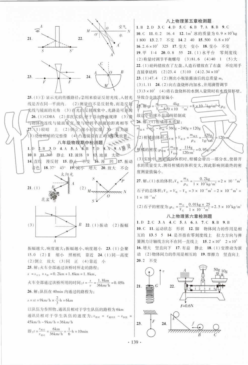 2019年课时掌控八年级物理上册沪科版 第7页