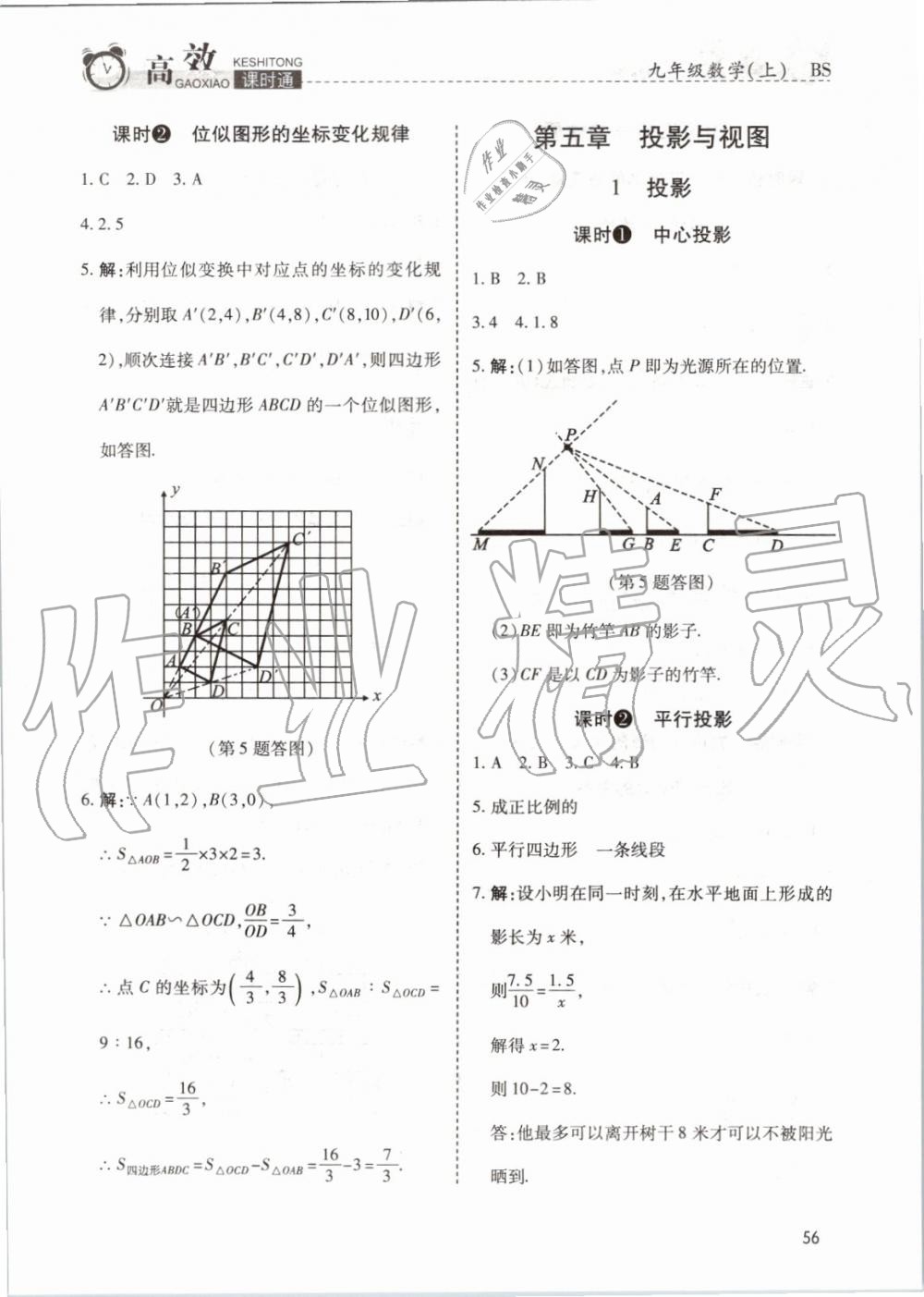 2019年高效課時通10分鐘掌控課堂九年級數(shù)學(xué)上冊北師大版 第44頁