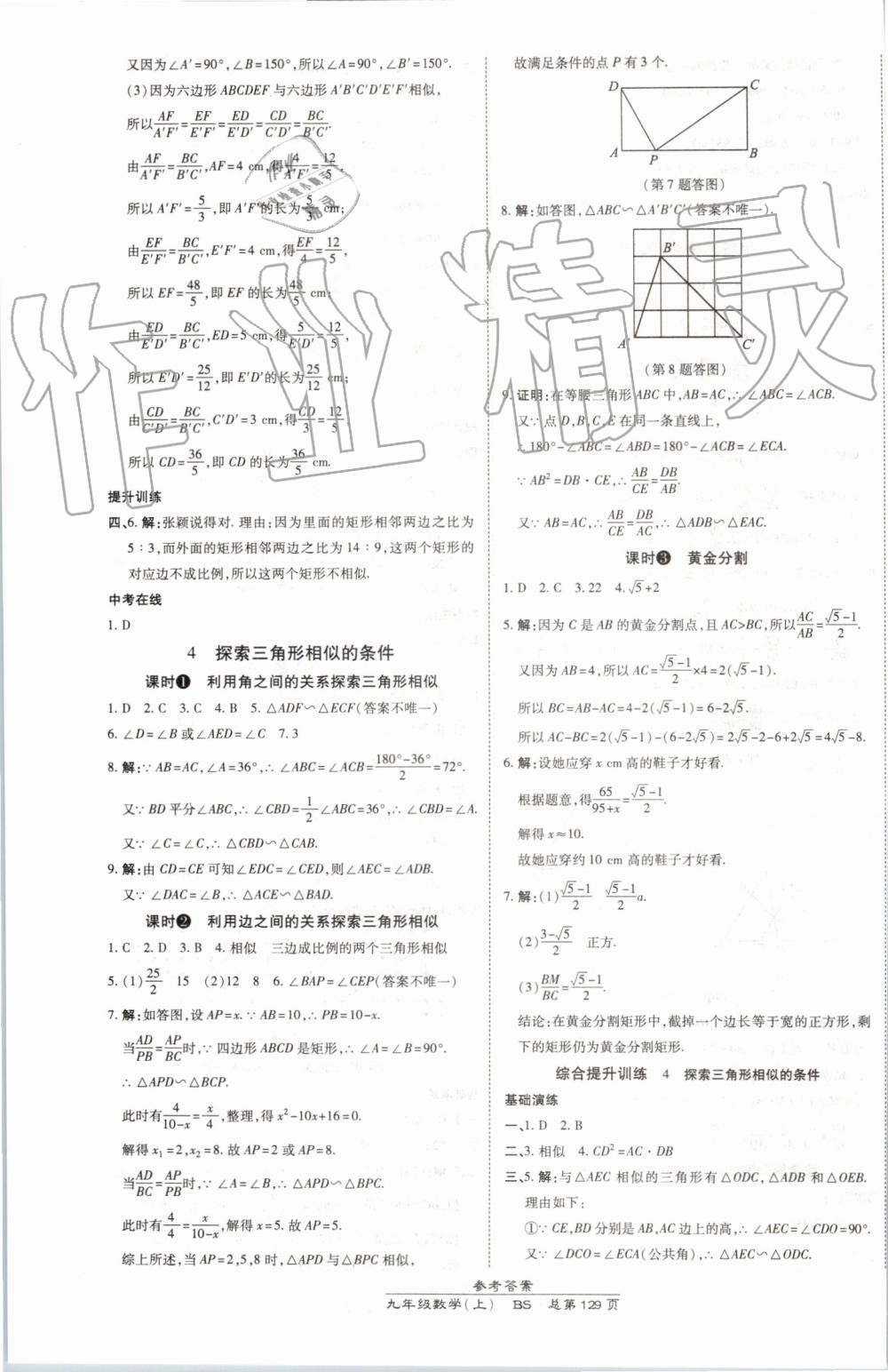 2019年高效课时通10分钟掌控课堂九年级数学上册北师大版 第15页