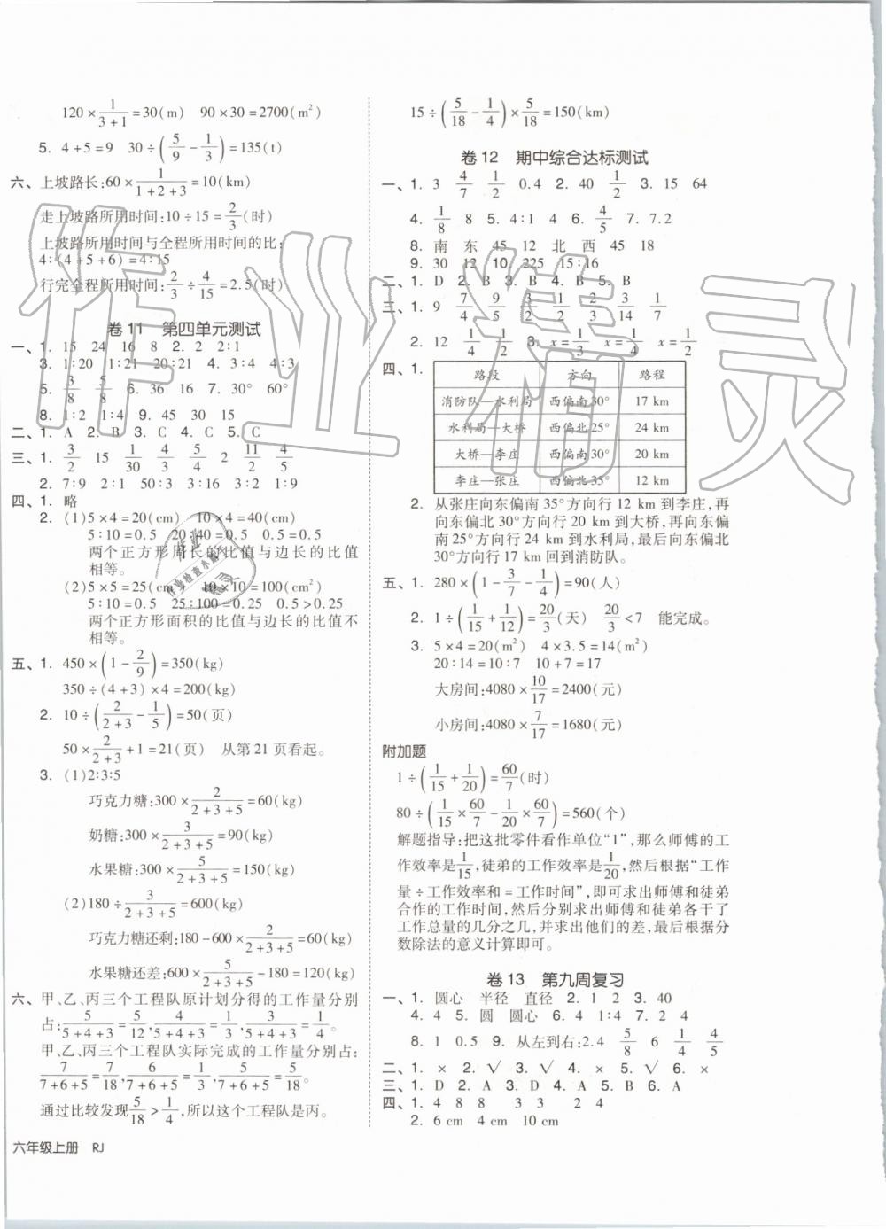 2019年全品小復(fù)習(xí)六年級數(shù)學(xué)上冊人教版 第4頁