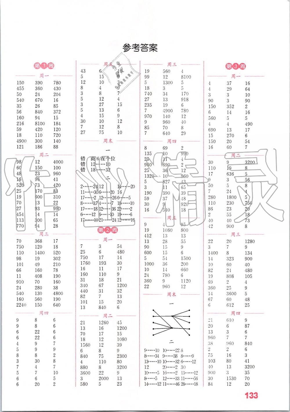 2019年通城學(xué)典小學(xué)數(shù)學(xué)計算能手四年級上冊蘇教版江蘇專用 第1頁