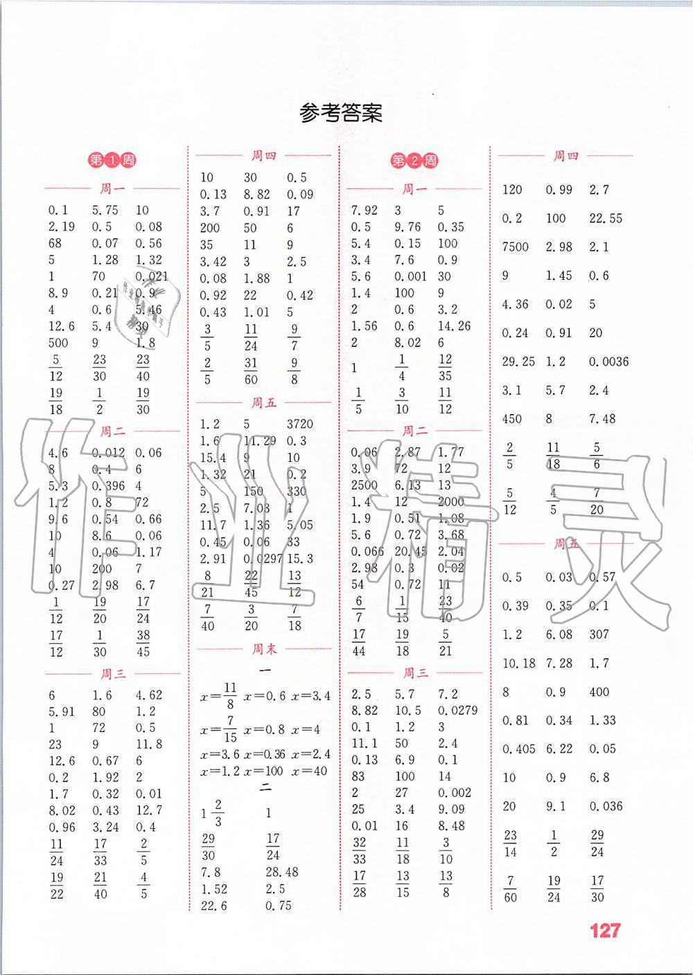 2019年通城學(xué)典小學(xué)數(shù)學(xué)計(jì)算能手六年級(jí)上冊(cè)蘇教版江蘇專(zhuān)用 第1頁(yè)