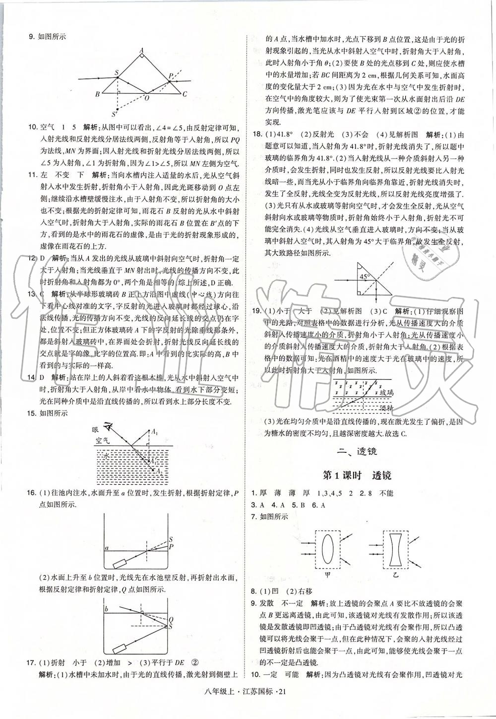 2019年學(xué)霸題中題八年級物理上冊江蘇版 第21頁