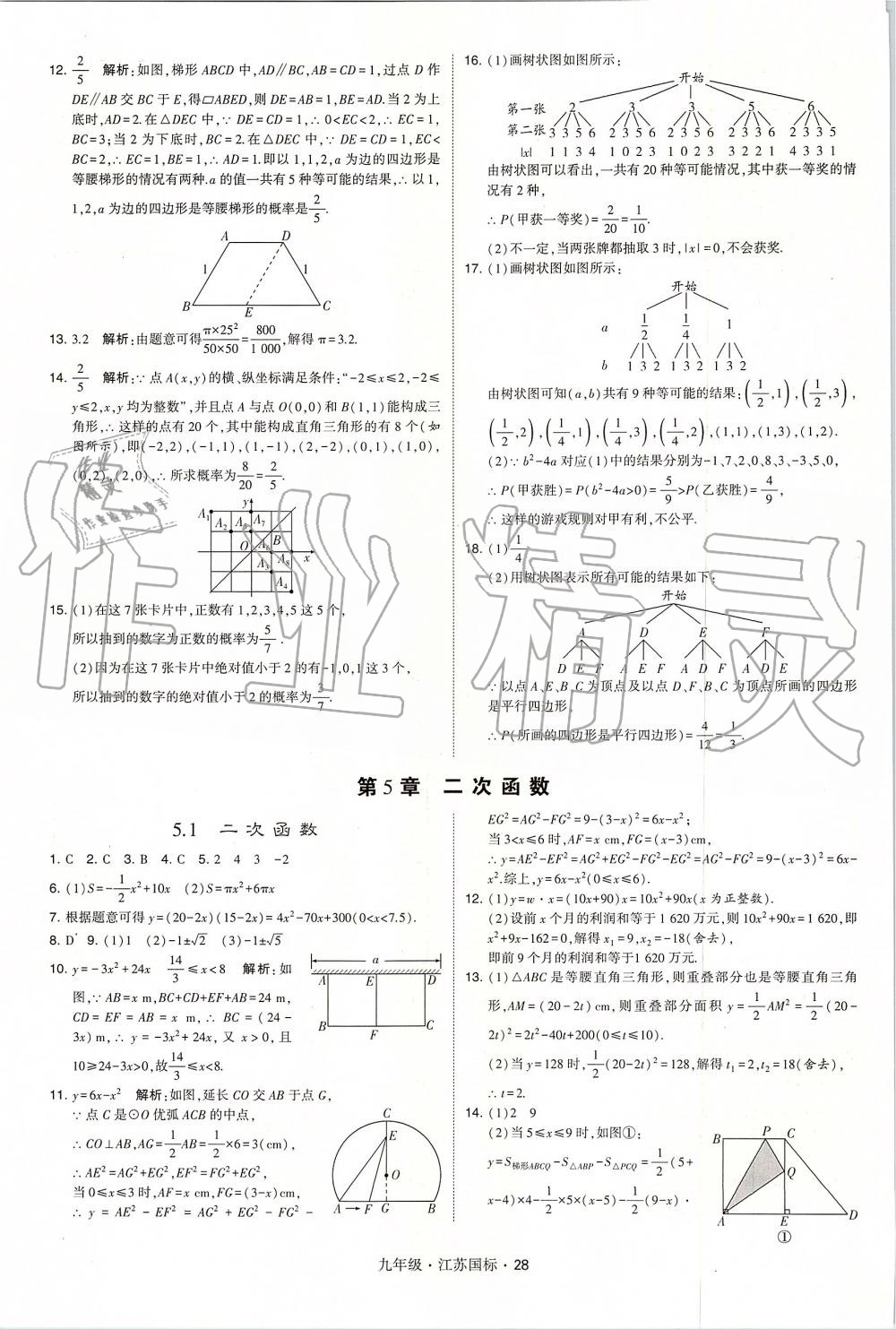 2019年經(jīng)綸學(xué)典學(xué)霸九年級數(shù)學(xué)全一冊江蘇版 第28頁