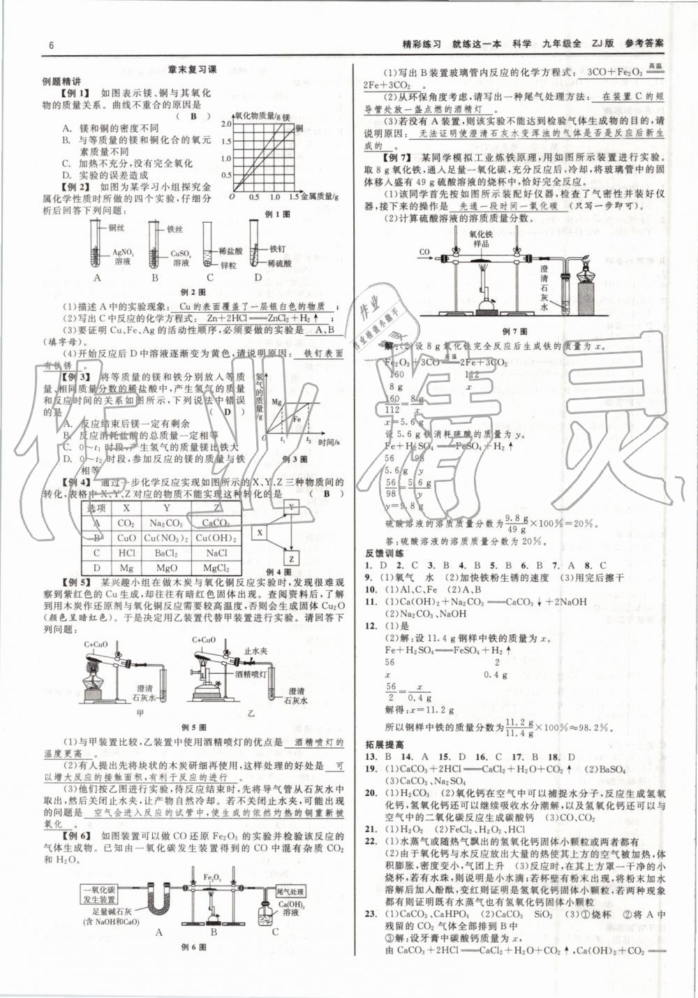 2019年精彩练习就练这一本九年级科学全一册浙教版 第6页