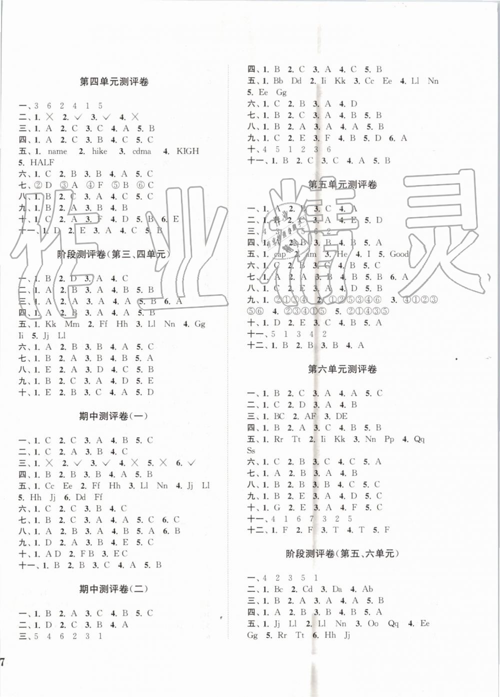 2019年通城學(xué)典小學(xué)全程測評卷三年級英語上冊譯林版 第6頁