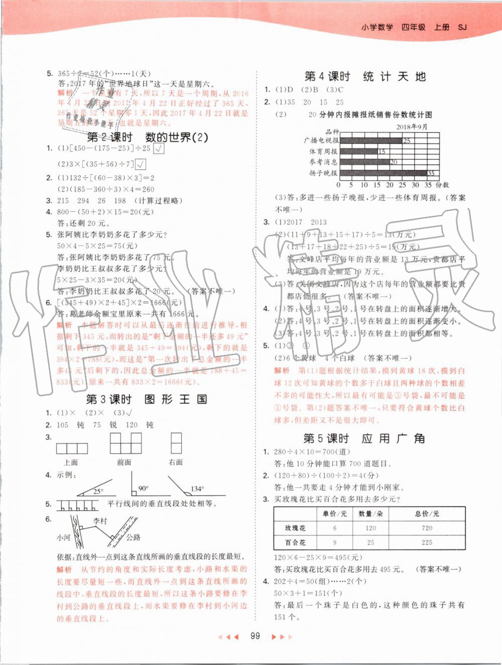 2019年53天天練小學(xué)數(shù)學(xué)四年級上冊蘇教版 第15頁