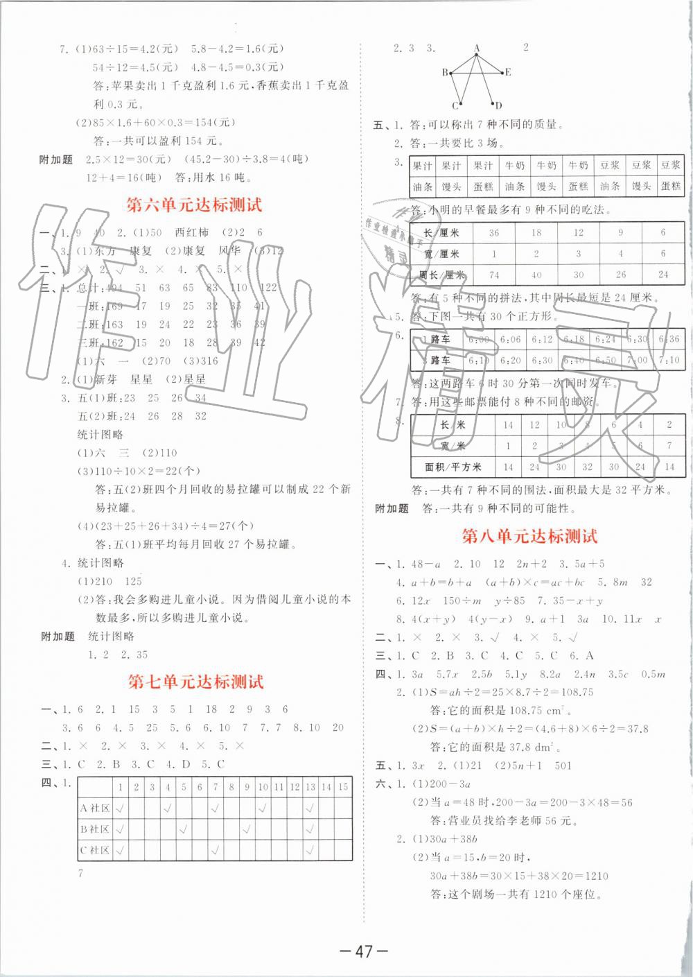 2019年53天天練小學(xué)數(shù)學(xué)五年級上冊蘇教版 第19頁