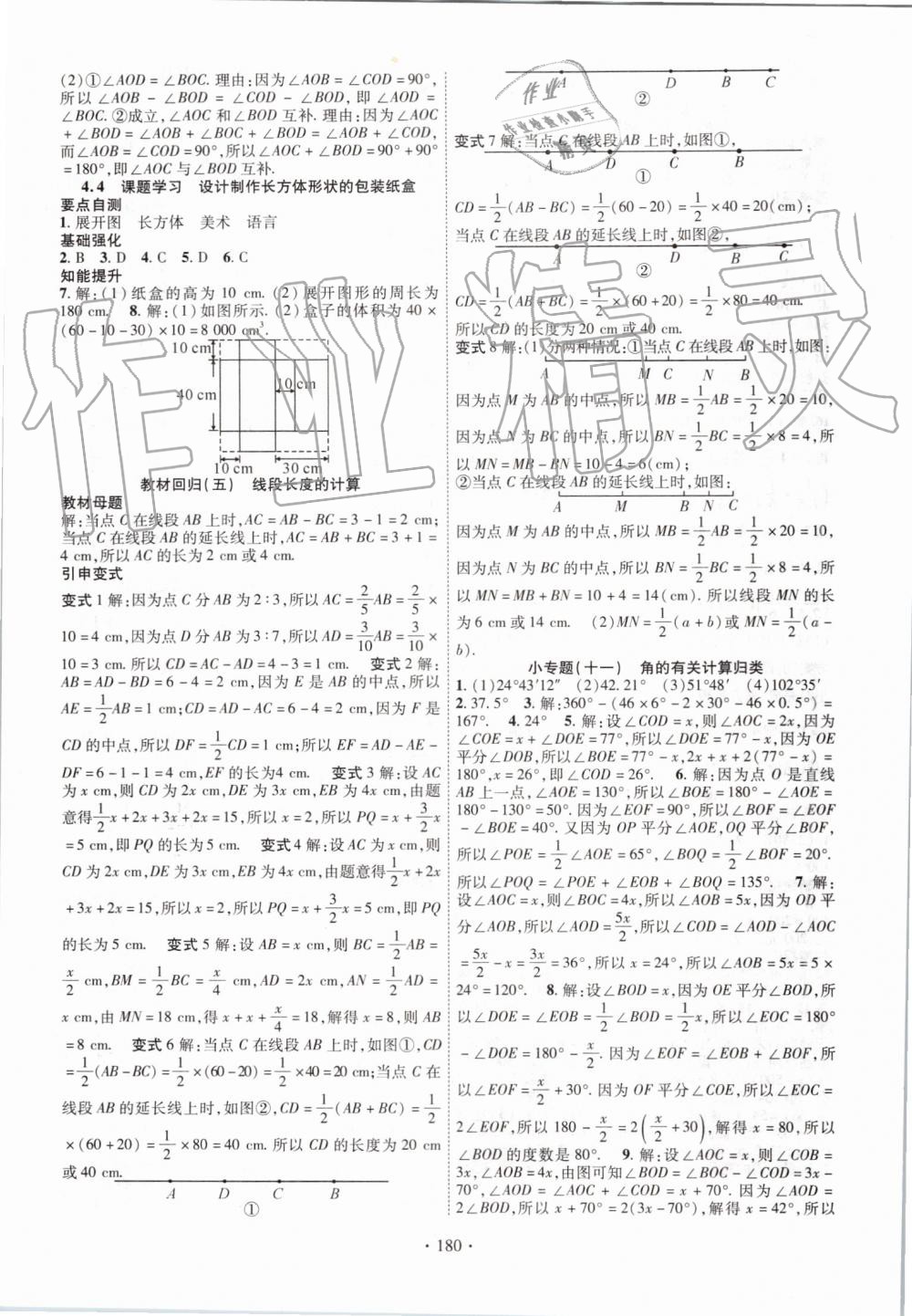 2019年暢優(yōu)新課堂七年級數(shù)學(xué)上冊人教版 第12頁