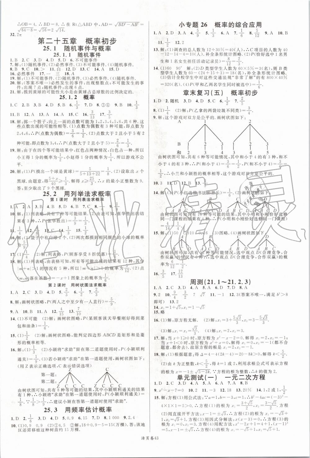 2019年名校課堂九年級數(shù)學(xué)上冊人教版 第11頁