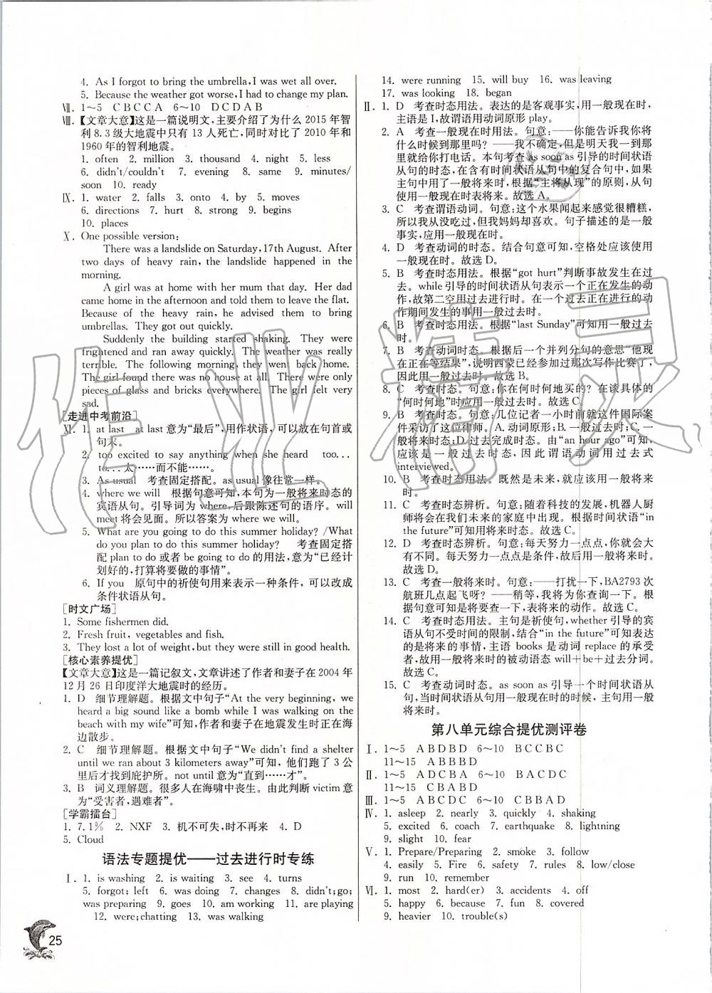 2019年實(shí)驗(yàn)班提優(yōu)訓(xùn)練八年級(jí)英語上冊(cè)譯林版 第25頁