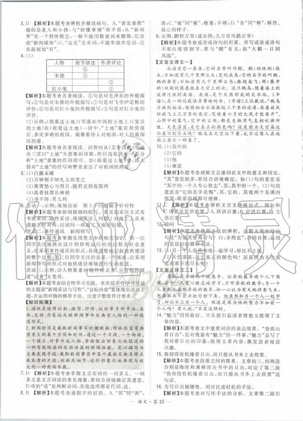 2019年天利38套新課標(biāo)全國(guó)中考試題精選精華版語(yǔ)文人教版 第32頁(yè)