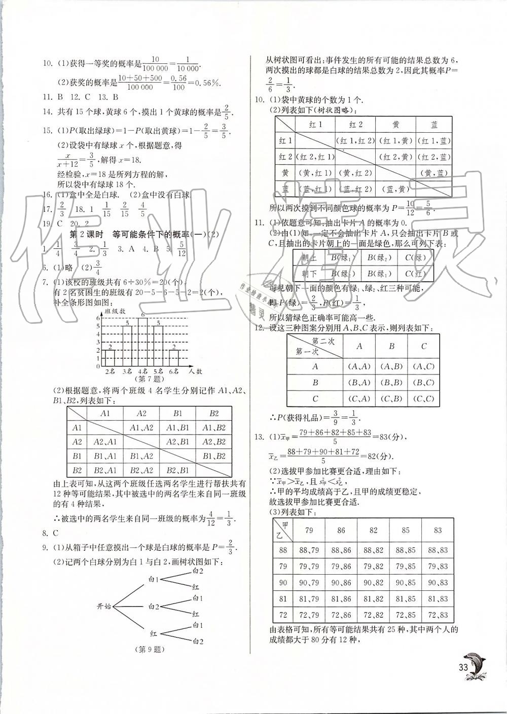 2019年实验班提优训练九年级数学上册苏科版 第32页