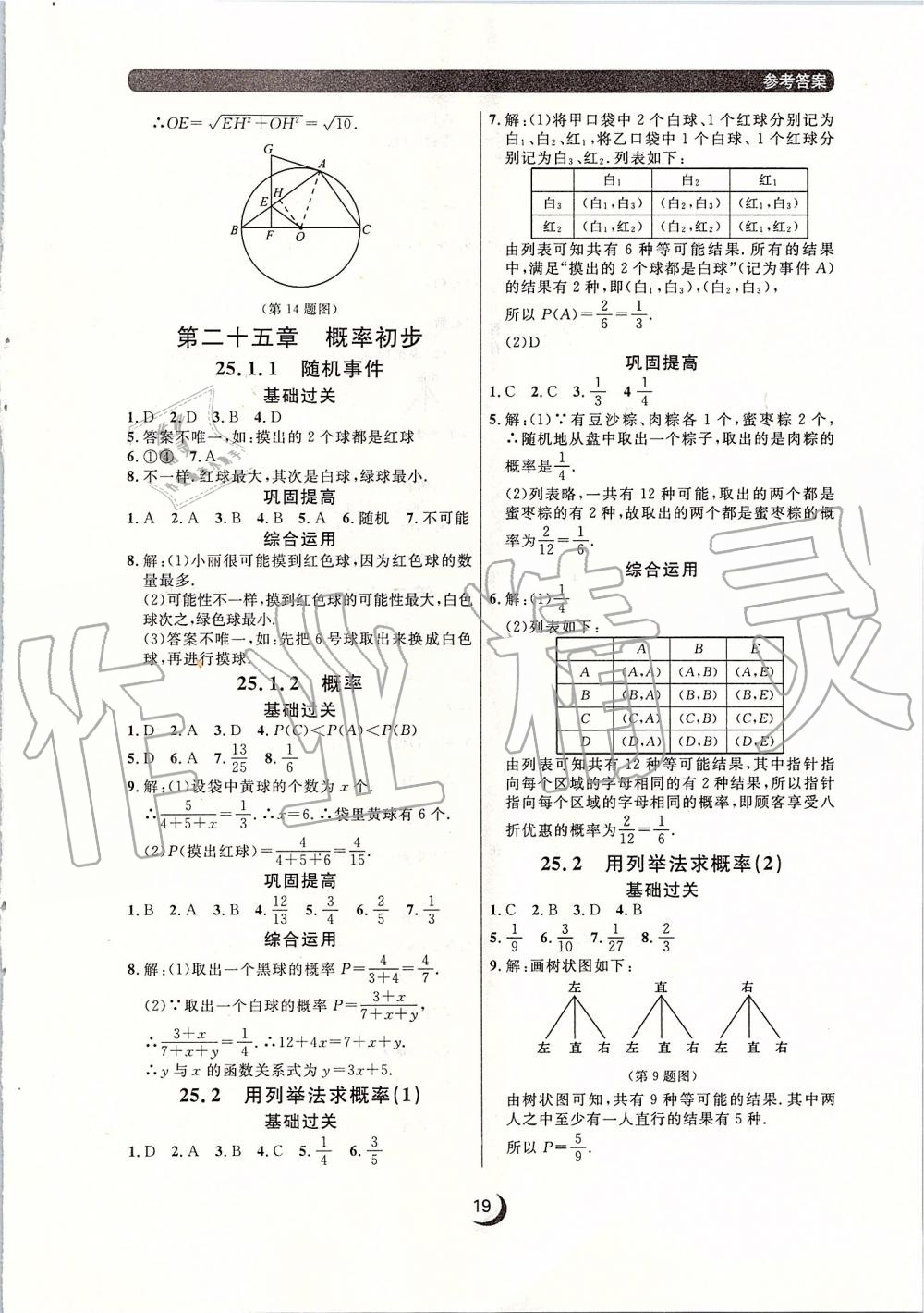 2019年點(diǎn)石成金金牌每課通九年級數(shù)學(xué)全一冊人教版 第19頁