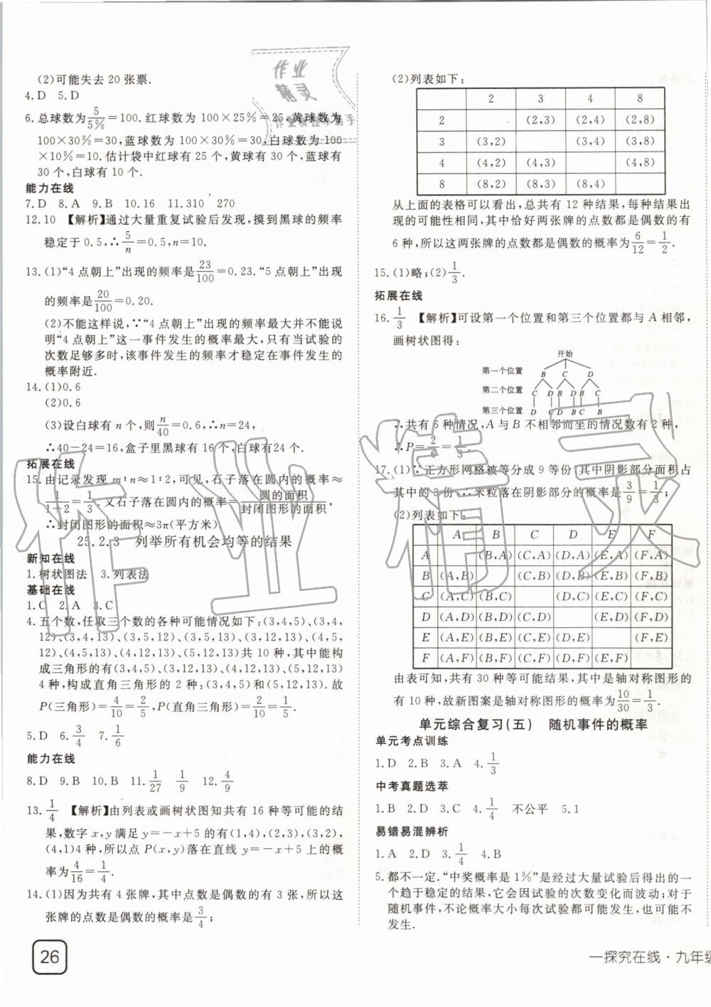 2019年探究在線高效課堂九年級(jí)數(shù)學(xué)上冊(cè)華師大版 第23頁