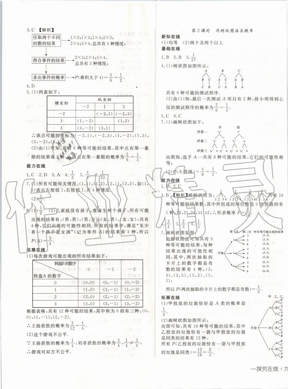 2019年探究在線高效課堂九年級數(shù)學上冊人教版 第21頁