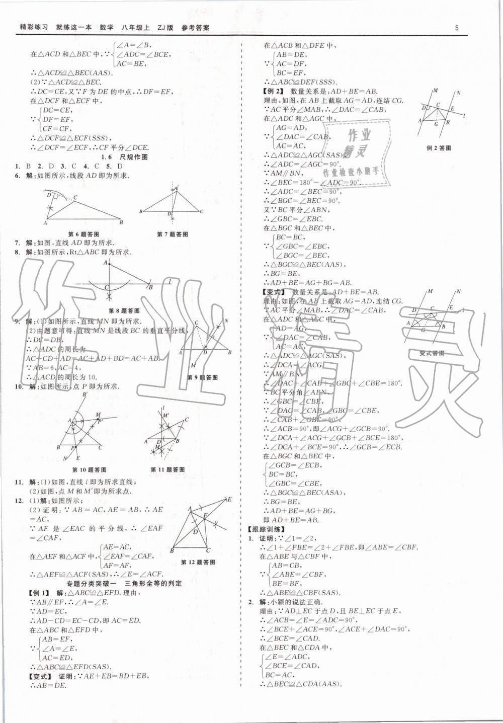 2019年精彩练习就练这一本八年级数学上册浙教版 第5页