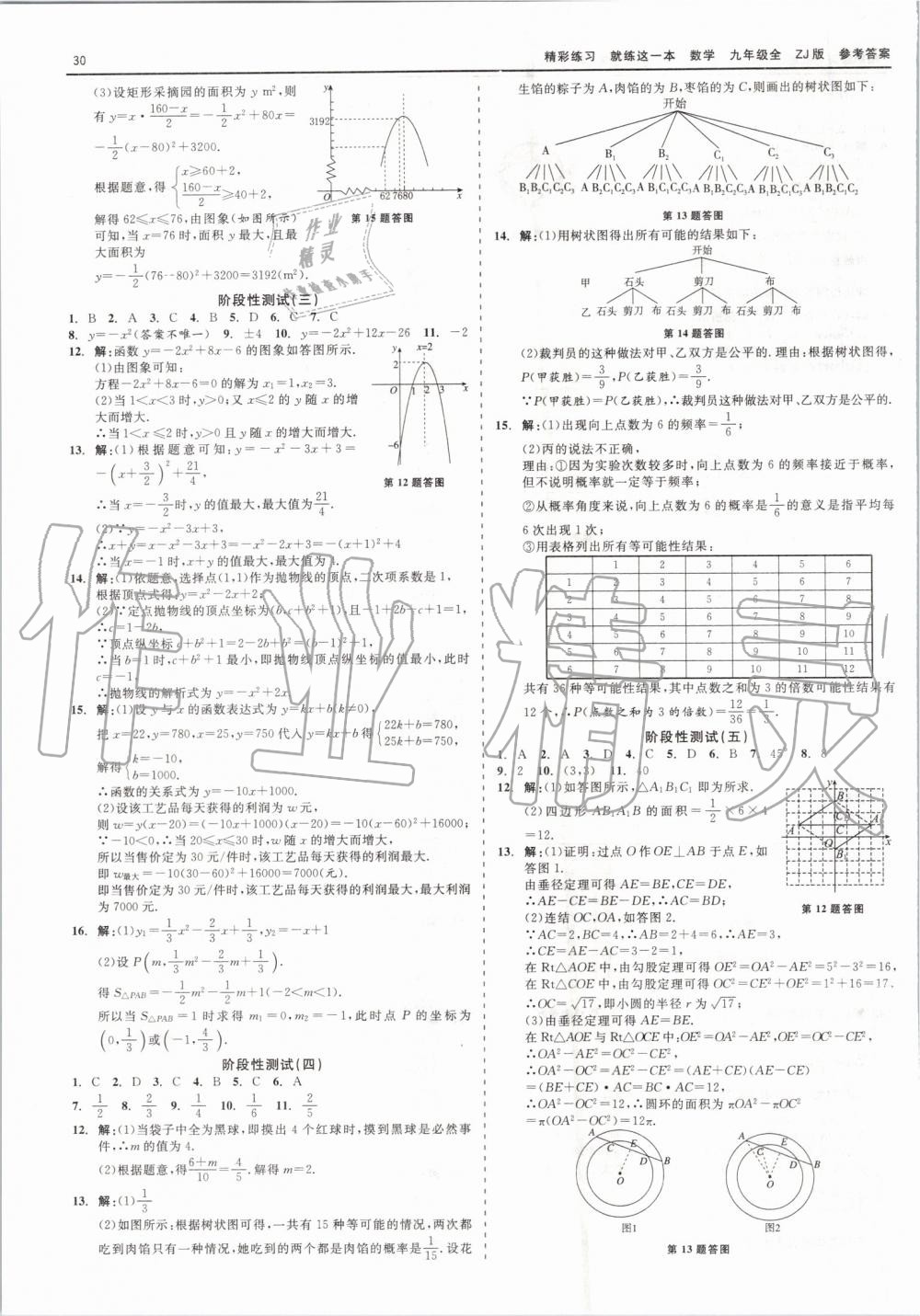 2019年精彩練習(xí)就練這一本九年級數(shù)學(xué)全一冊浙教版 第30頁