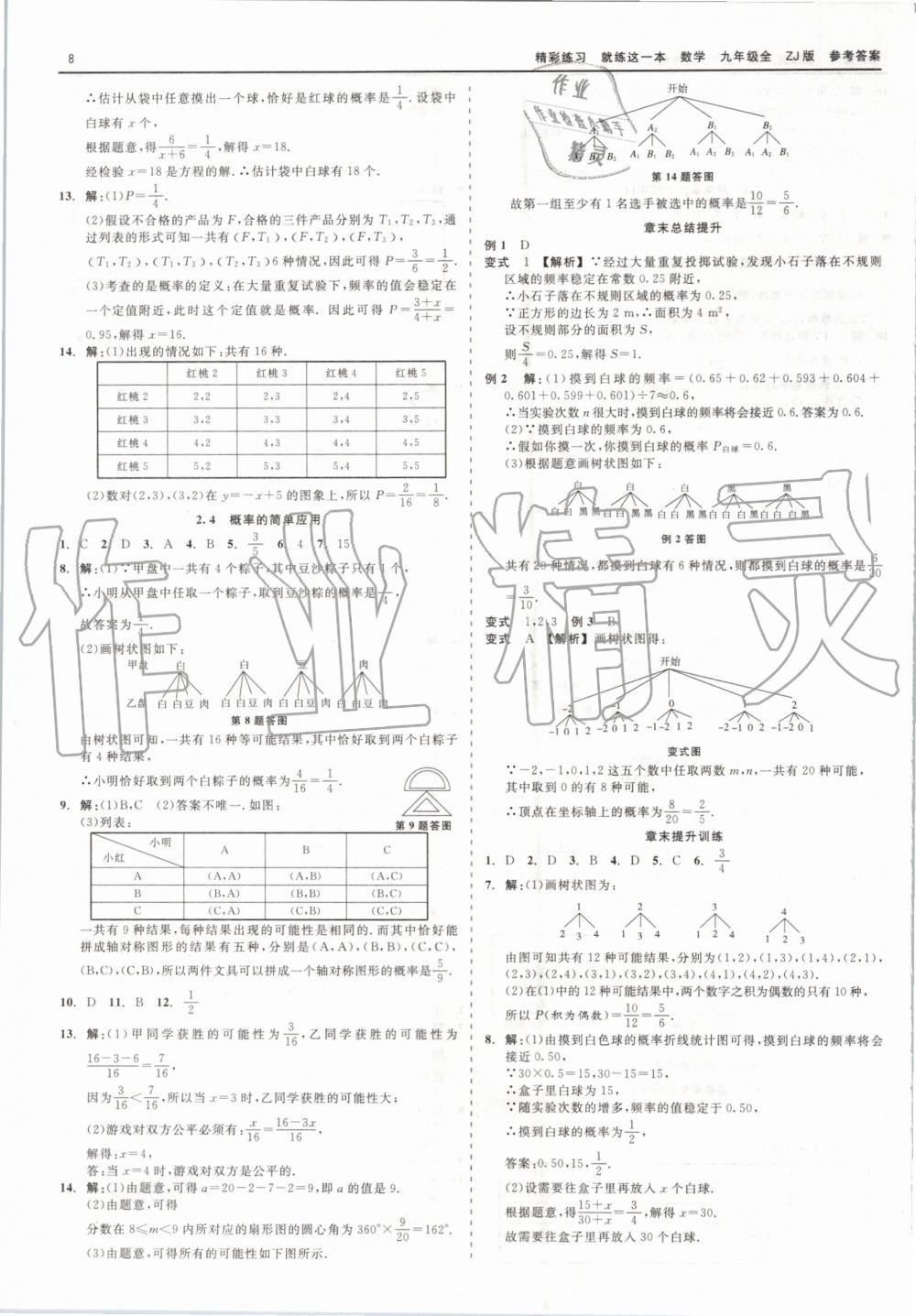 2019年精彩練習(xí)就練這一本九年級(jí)數(shù)學(xué)全一冊(cè)浙教版 第8頁(yè)