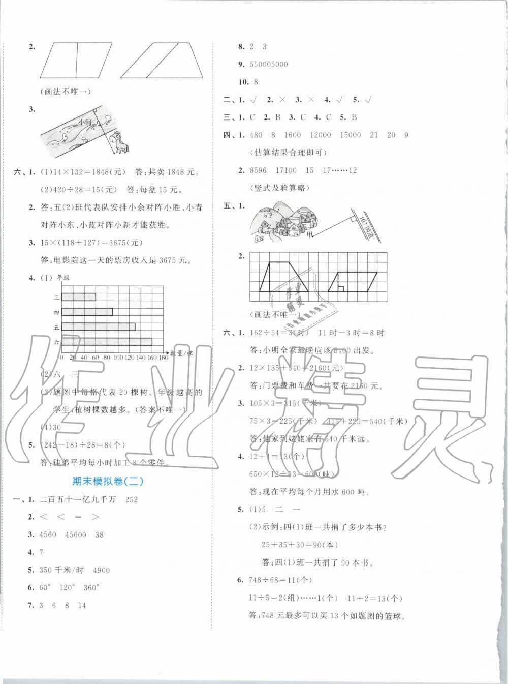 2019年53全優(yōu)卷小學(xué)數(shù)學(xué)四年級(jí)上冊(cè)人教版 第12頁