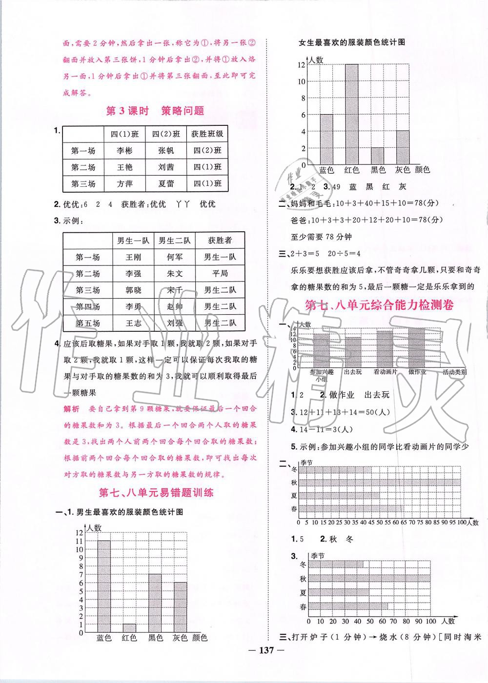 2019年陽光同學(xué)課時(shí)優(yōu)化作業(yè)四年級(jí)數(shù)學(xué)上冊人教版 第19頁