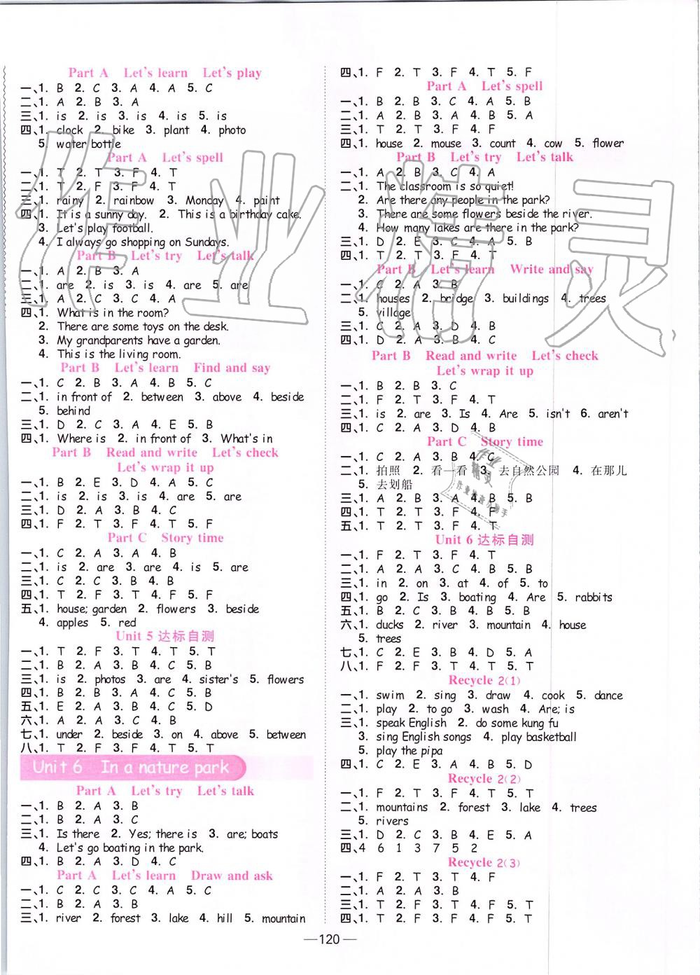 2019年陽光同學(xué)課時優(yōu)化作業(yè)五年級英語上冊人教PEP版 第4頁