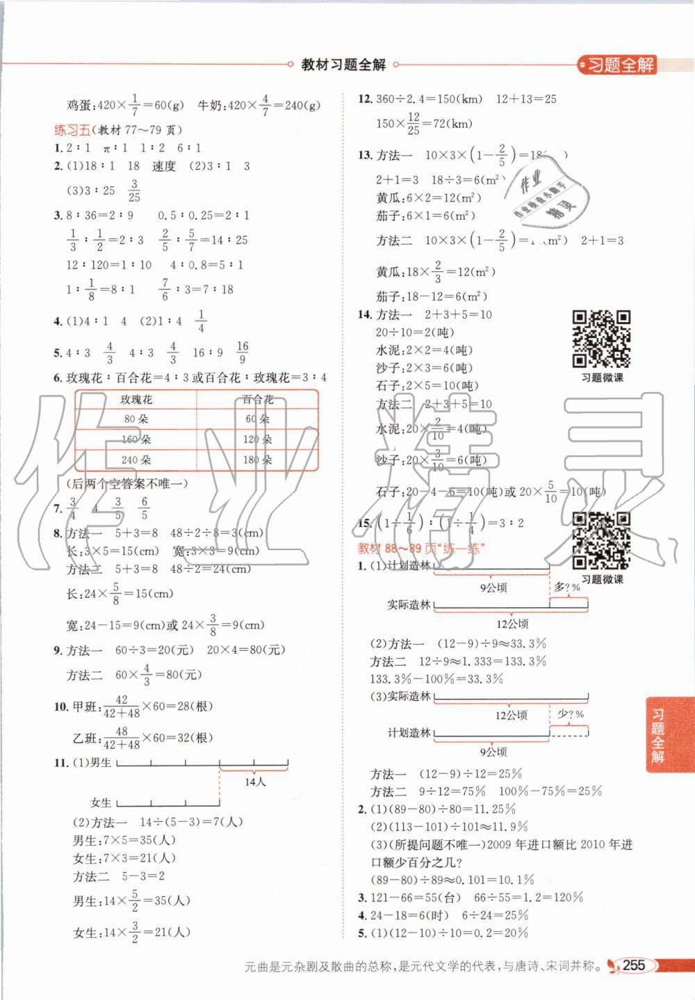 2019年小學(xué)教材全解六年級數(shù)學(xué)上冊北師大版 第24頁