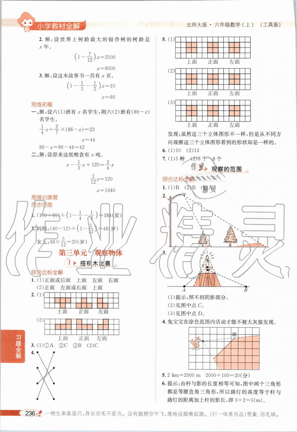 2019年小學(xué)教材全解六年級(jí)數(shù)學(xué)上冊(cè)北師大版 第5頁