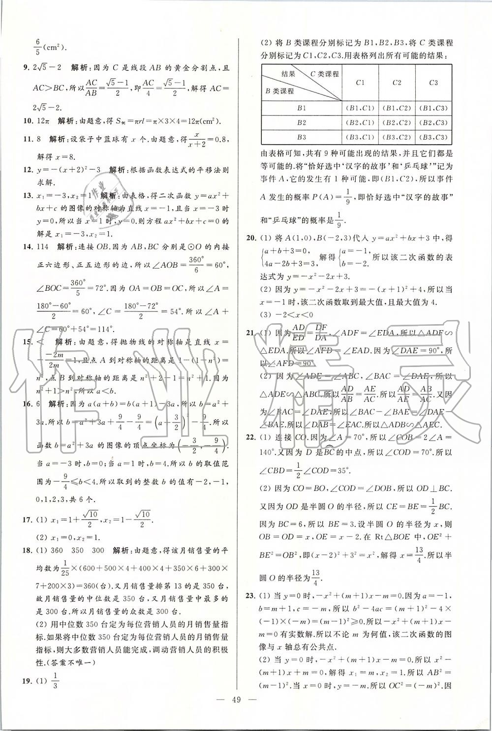 2019年亮點給力大試卷九年級數(shù)學(xué)上冊蘇科版 第49頁