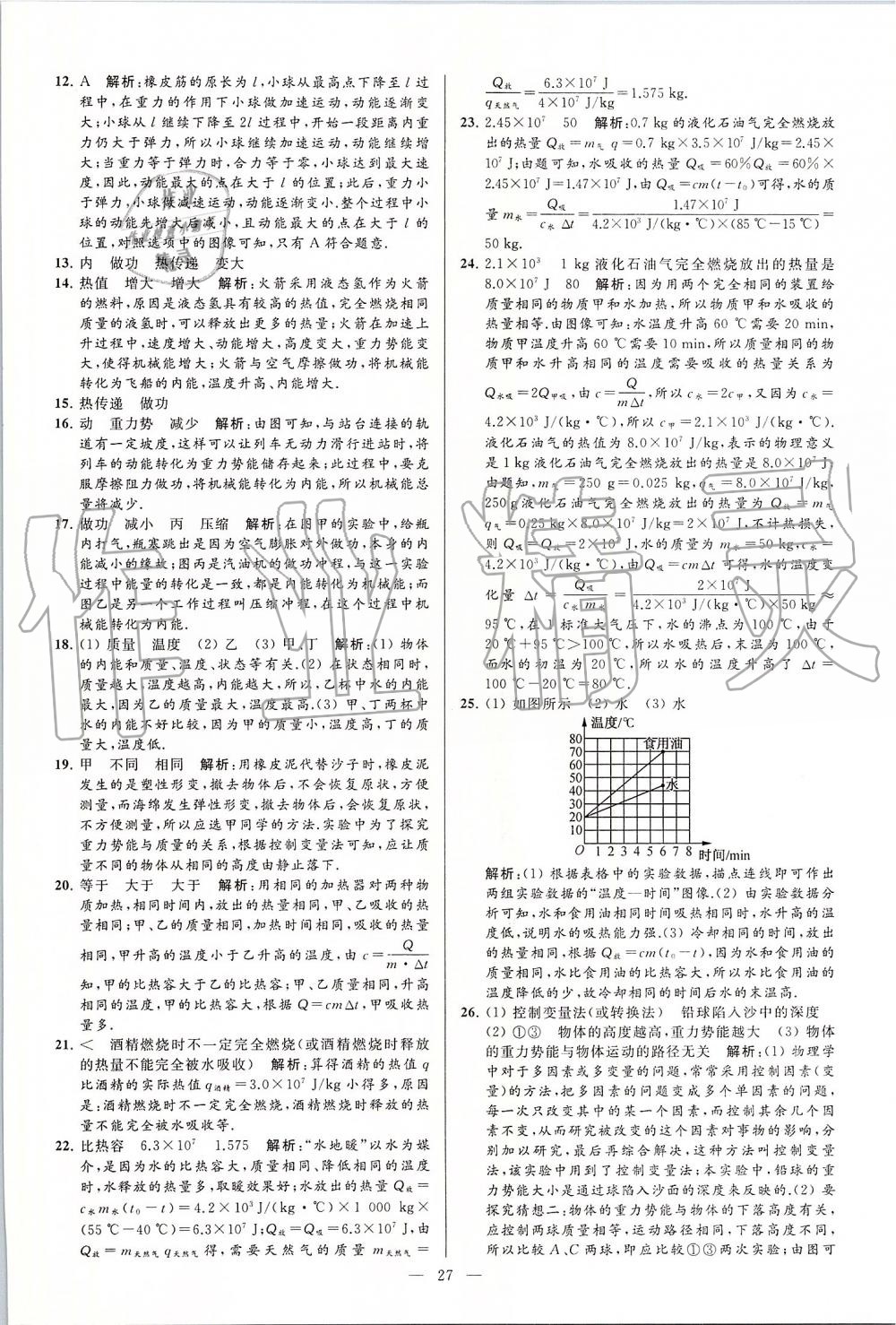 2019年亮點給力大試卷九年級物理上冊蘇科版 第27頁