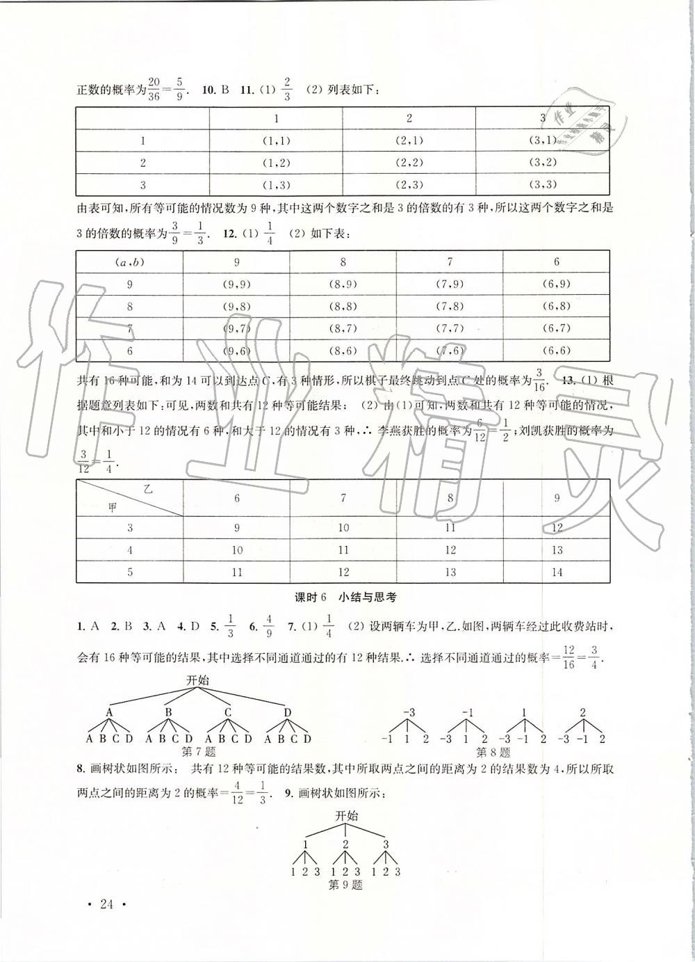 2019年高效精练九年级数学上册苏科版 第24页