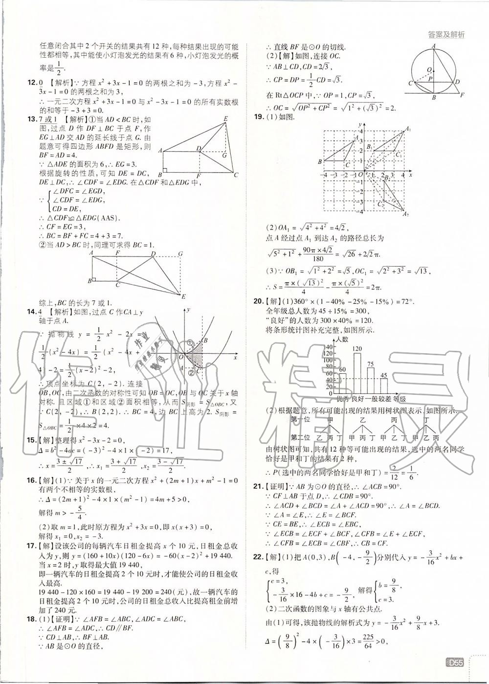 2019年初中必刷題九年級數(shù)學(xué)上冊人教版 第55頁