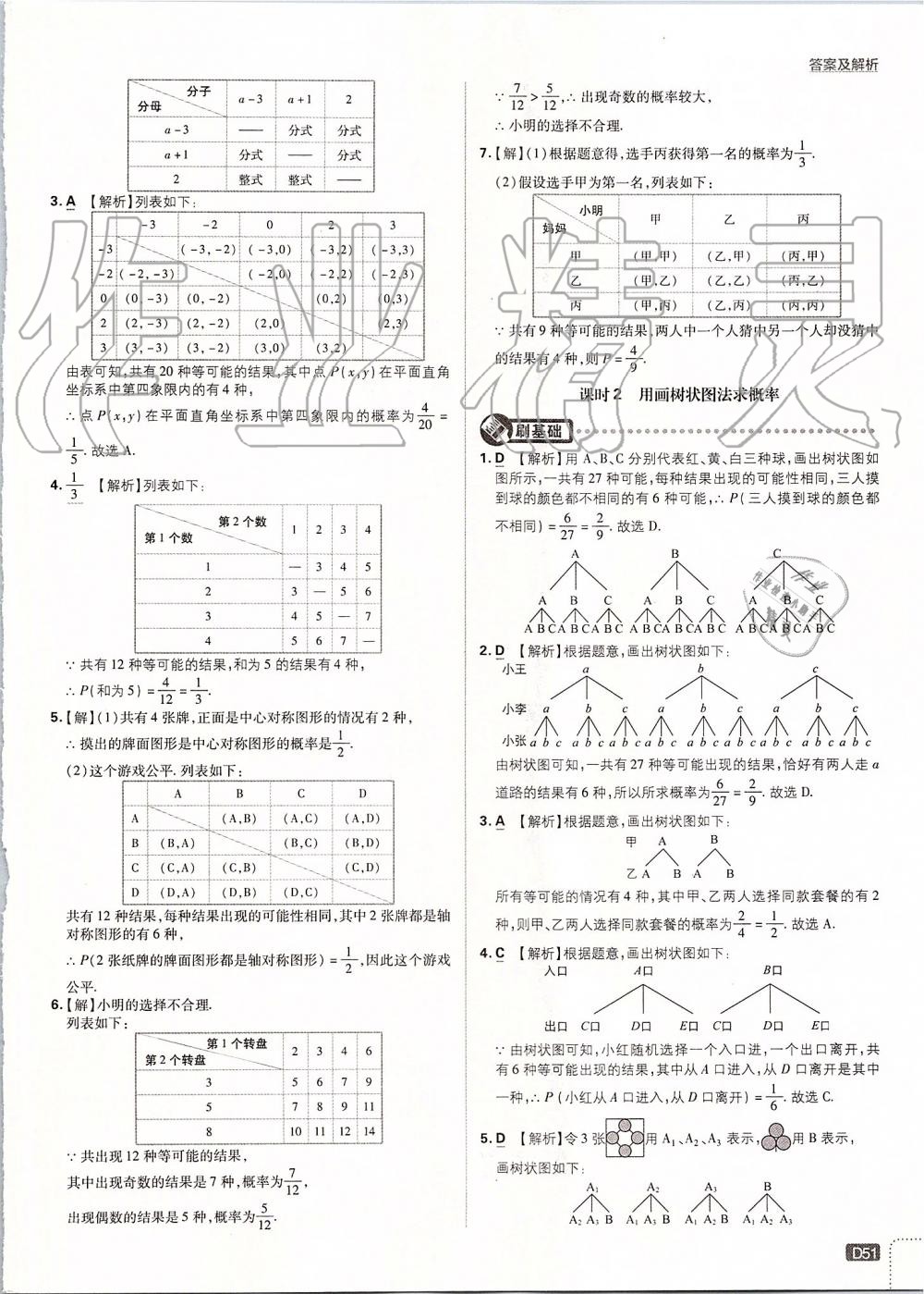 2019年初中必刷題九年級數(shù)學上冊人教版 第51頁