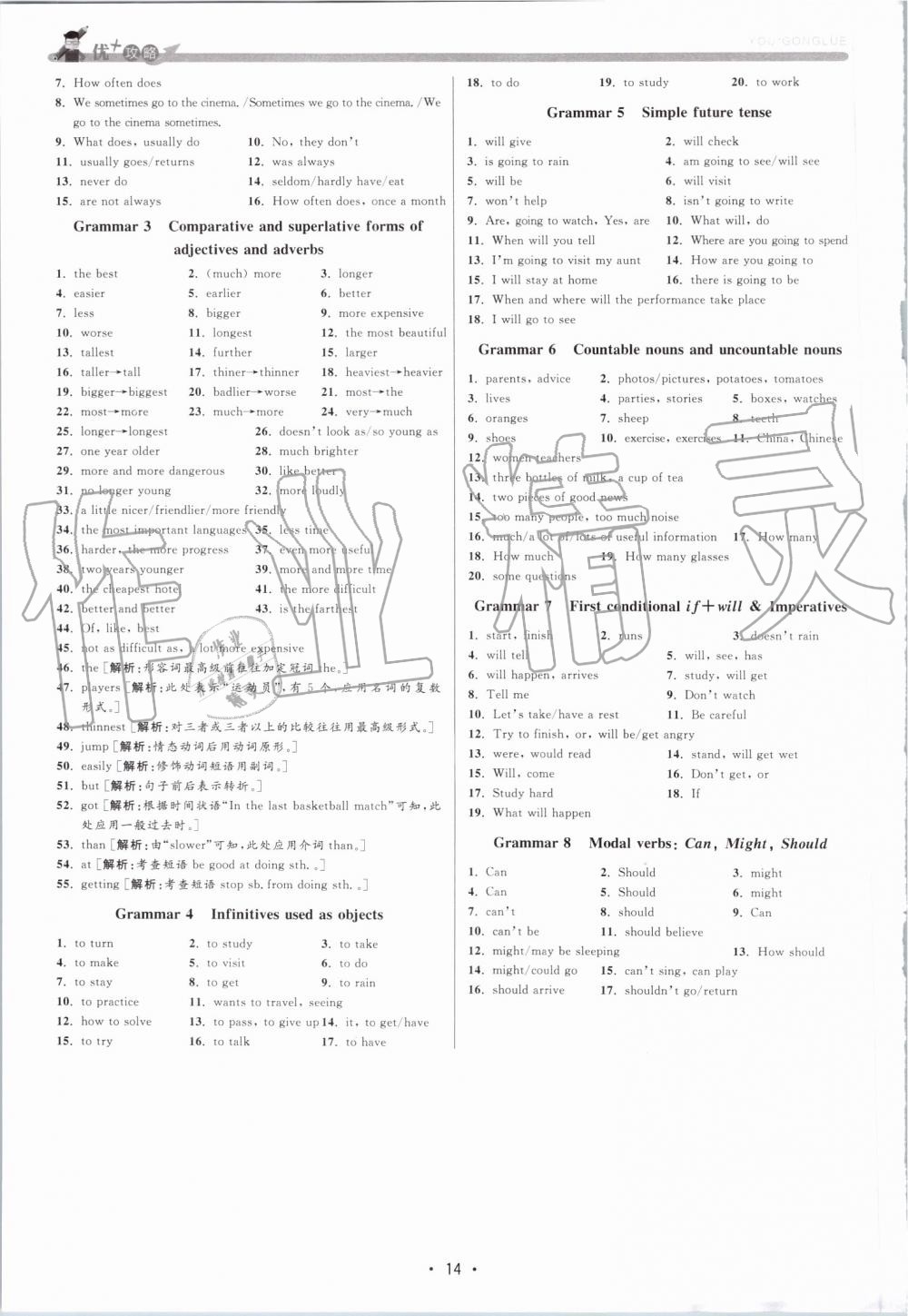 2019年優(yōu)加攻略八年級(jí)英語上冊人教版 第14頁