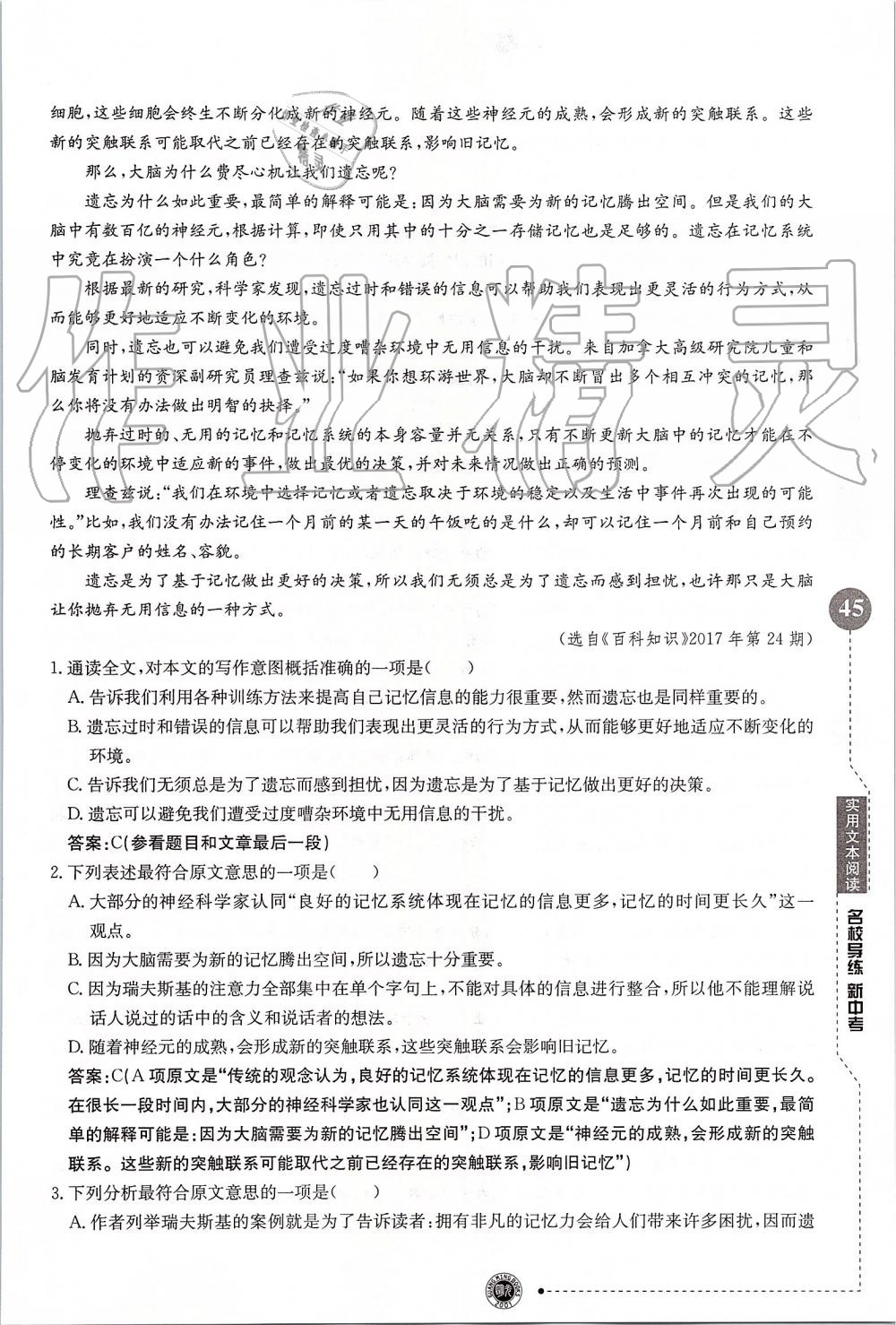 2019年名校导练新中考语文冲刺版 第45页