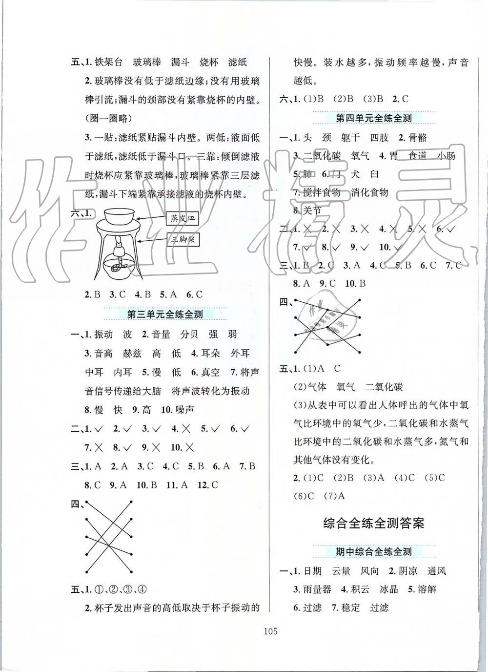 2019年小學(xué)教材全練四年級科學(xué)上冊教育科學(xué)版 第17頁