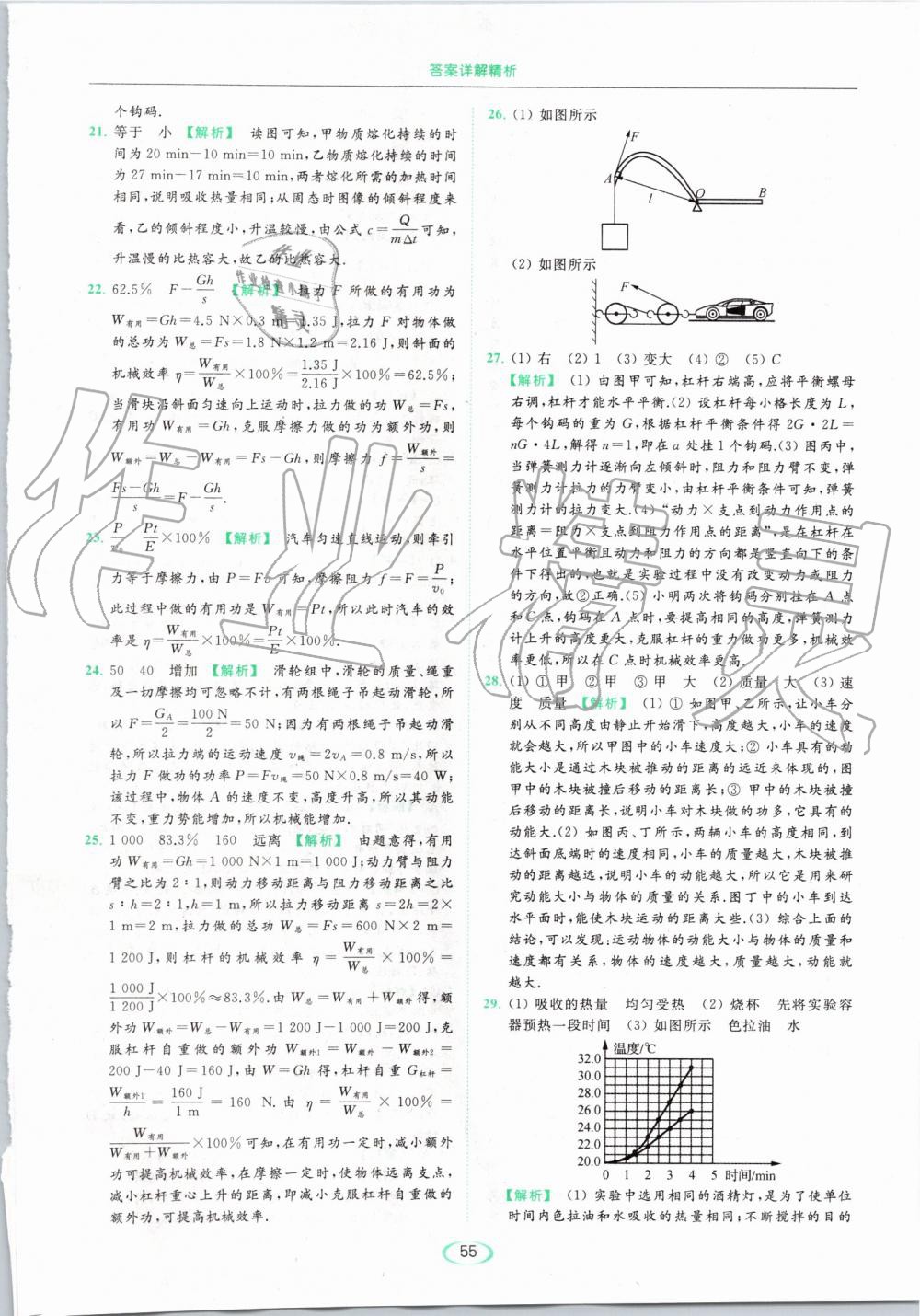 2019年亮點(diǎn)給力提優(yōu)課時(shí)作業(yè)本九年級(jí)物理上冊(cè)蘇科版 第55頁(yè)