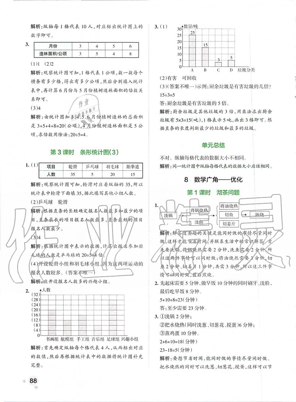 2019年小学学霸作业本四年级数学上册人教版 第28页