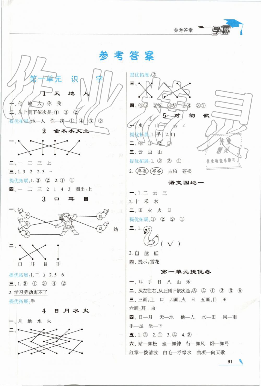 2019年經(jīng)綸學(xué)典學(xué)霸一年級(jí)語(yǔ)文上冊(cè)人教版 第1頁(yè)