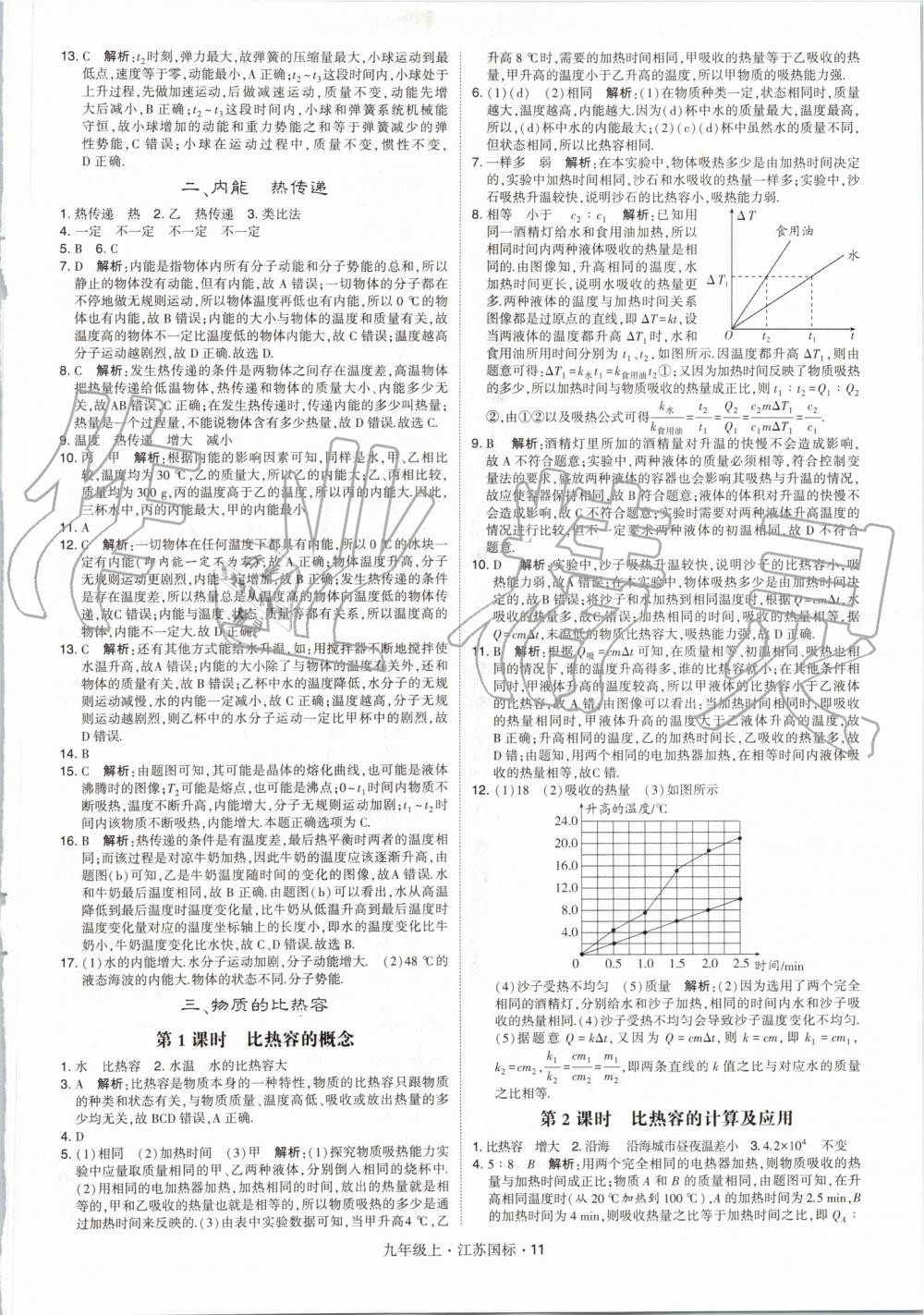 2019年经纶学典学霸九年级物理上册江苏版 第11页