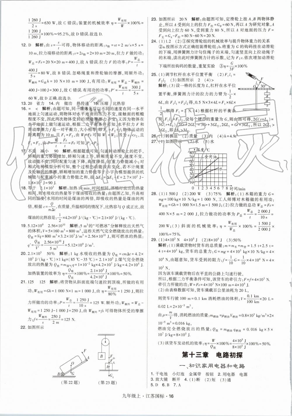 2019年經(jīng)綸學(xué)典學(xué)霸九年級(jí)物理上冊(cè)江蘇版 第16頁