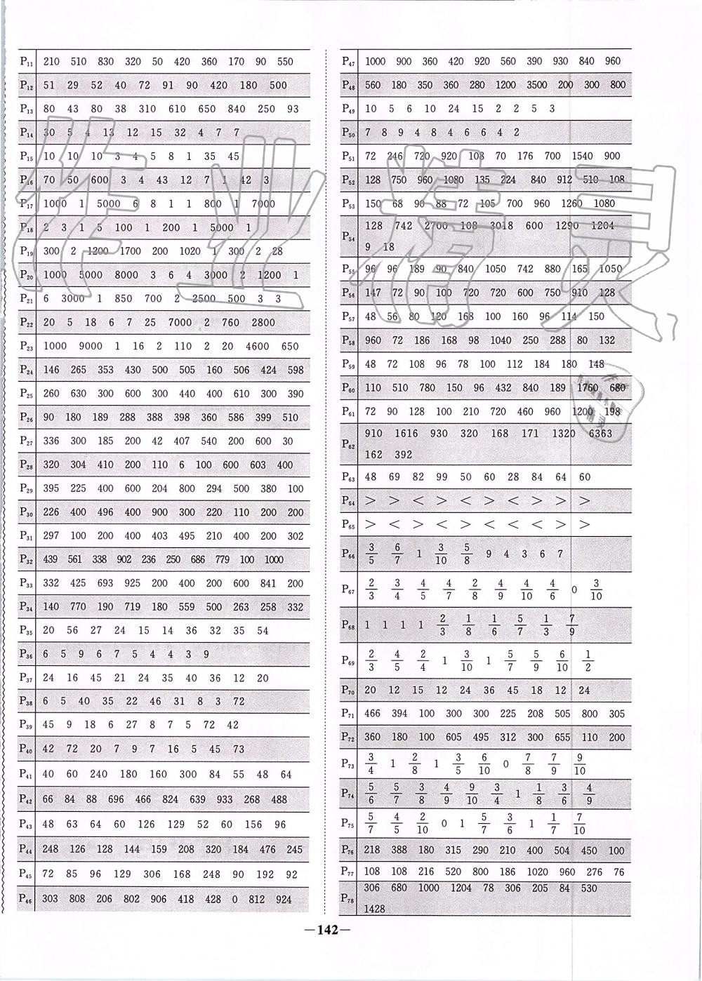 2019年阳光同学课时优化作业三年级数学上册人教版 第20页