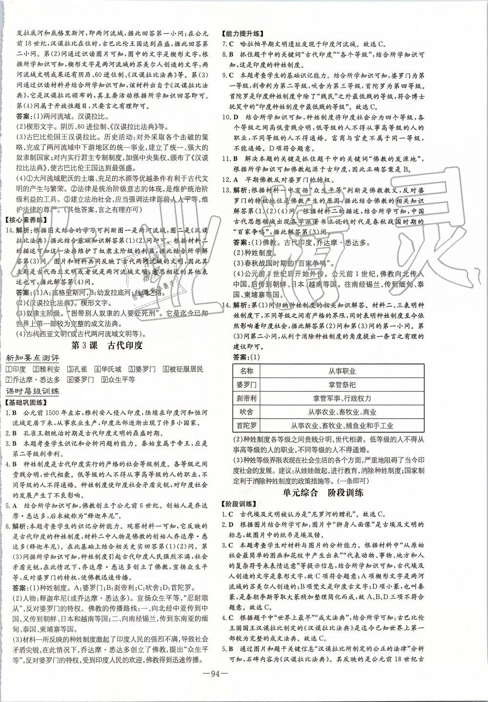 2019年練案課時(shí)作業(yè)本九年級(jí)歷史上冊(cè)人教版 第2頁(yè)